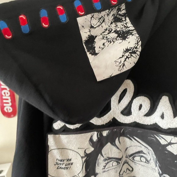 Akira zip up sweater Large. Custom patchwork - Picture 4 of 10